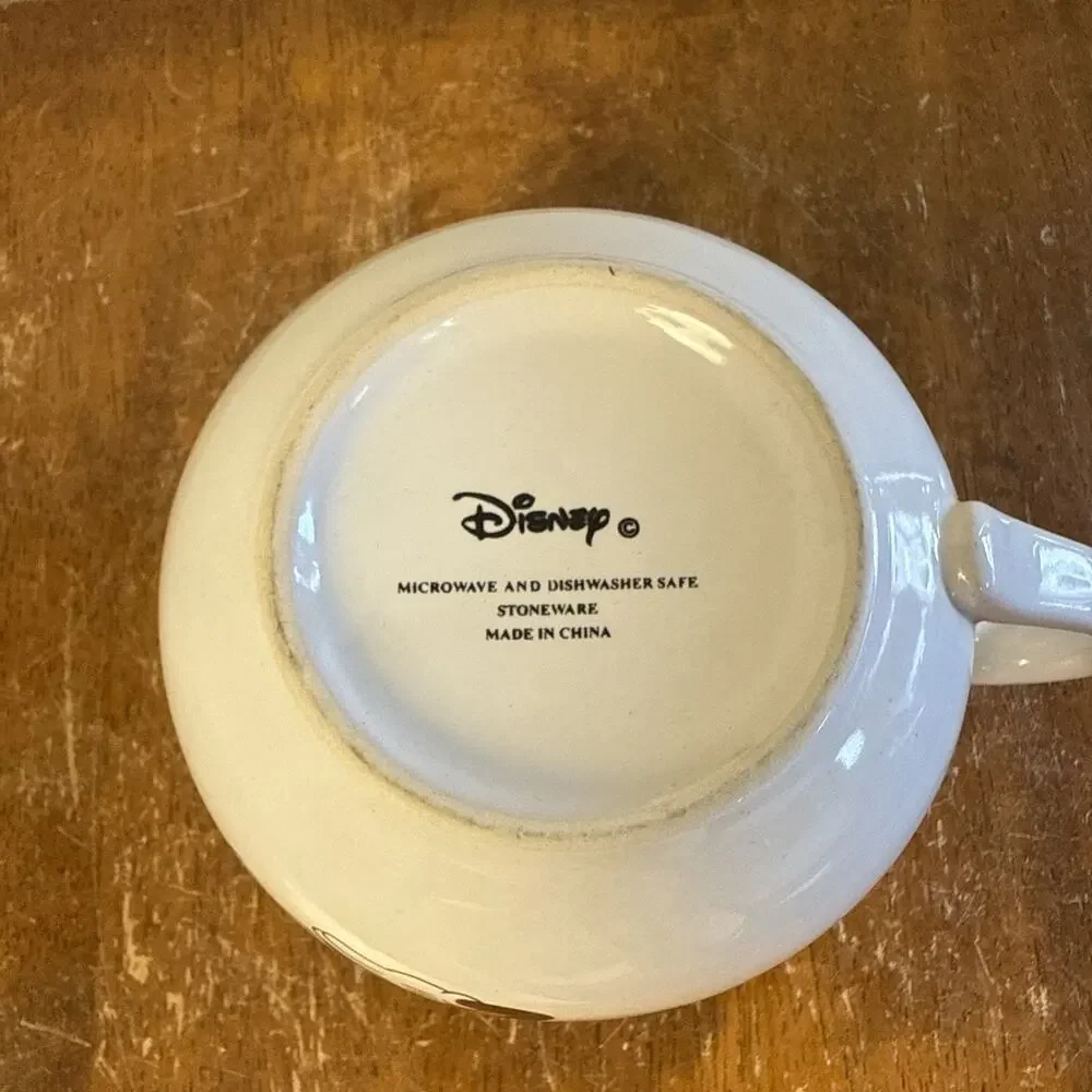 DISNEY Large Latte‎ Cup & Saucer Minnie Mouse Vegetable Soup Coffee Mug